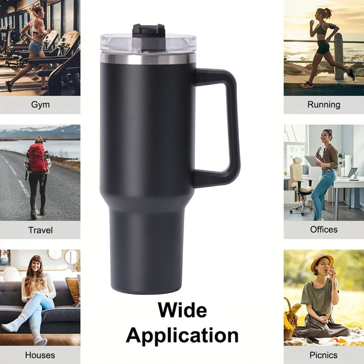 40oz large capacity tumbler With Handle