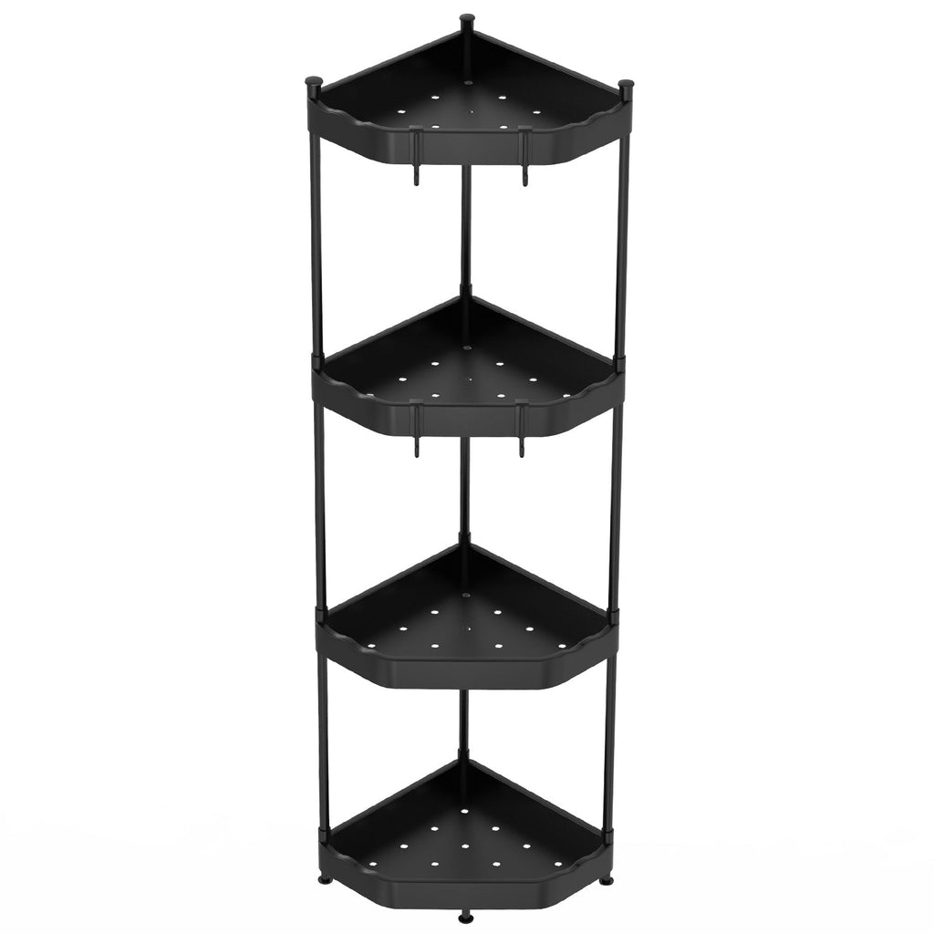 4-Tier Corner Shower Caddy with Hooks