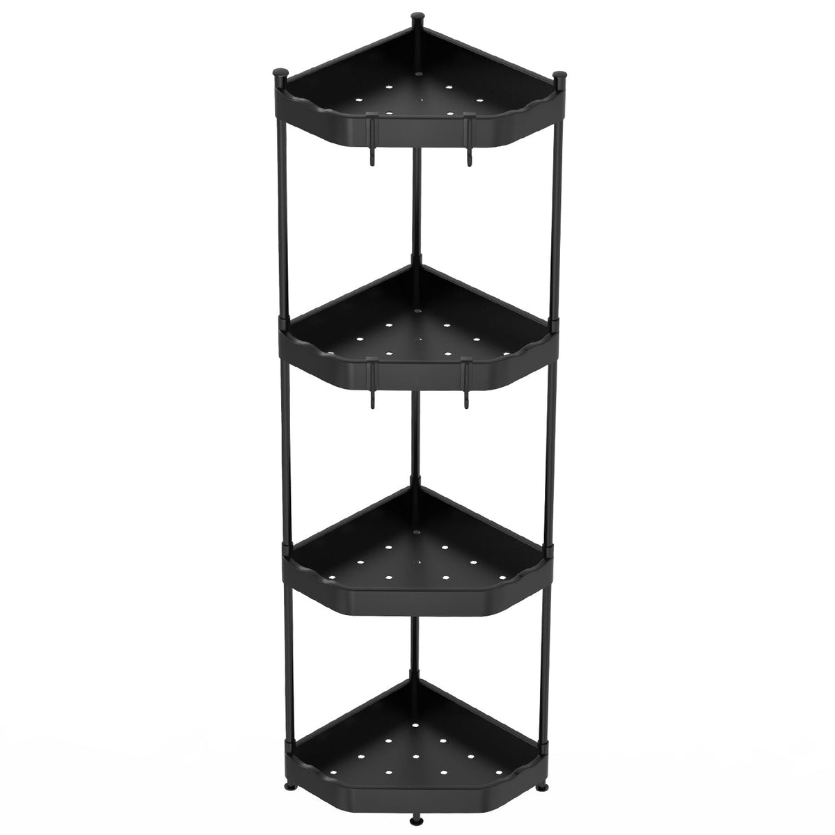 4-Tier Corner Shower Caddy with Hooks