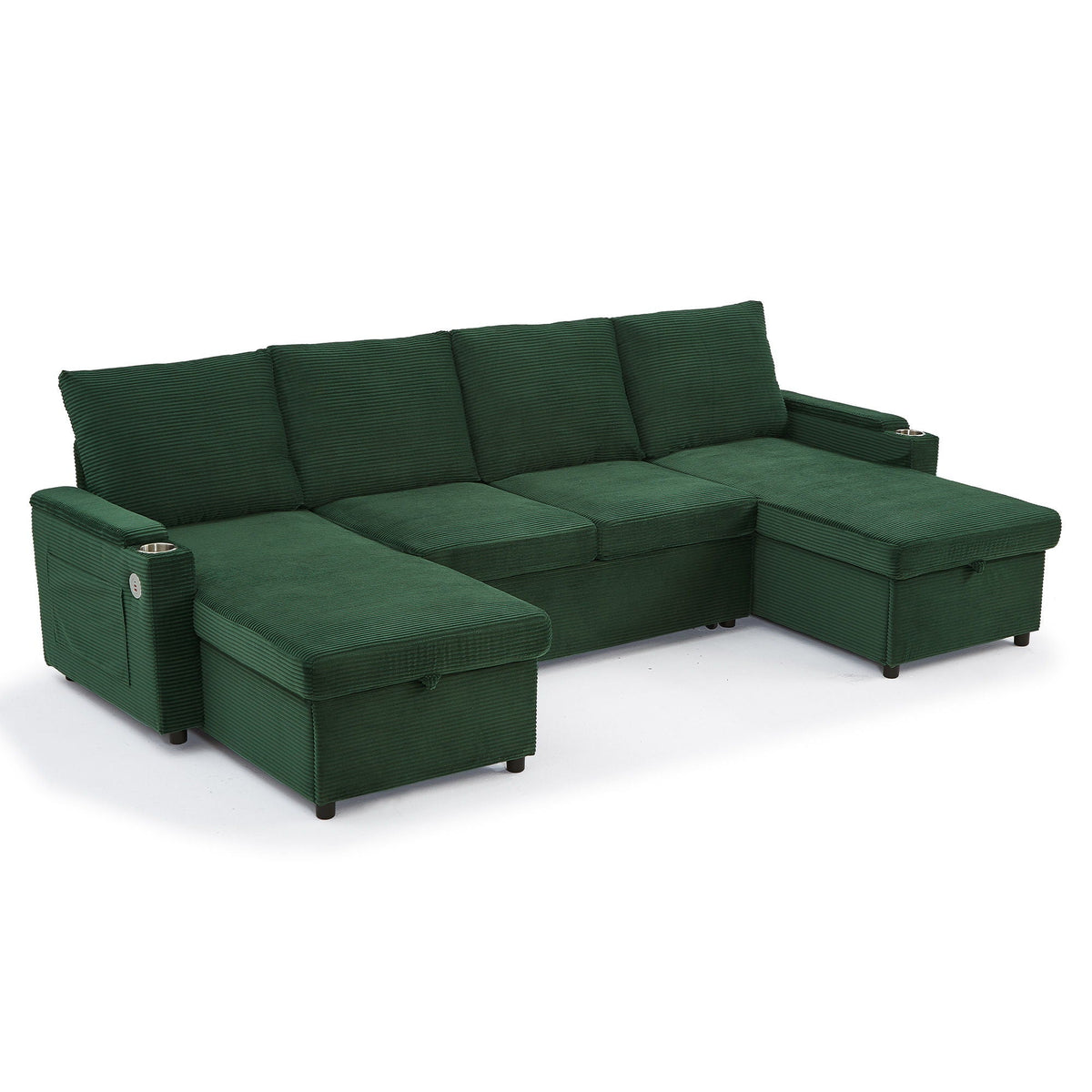 U Shaped Sectional Sofa Bed with