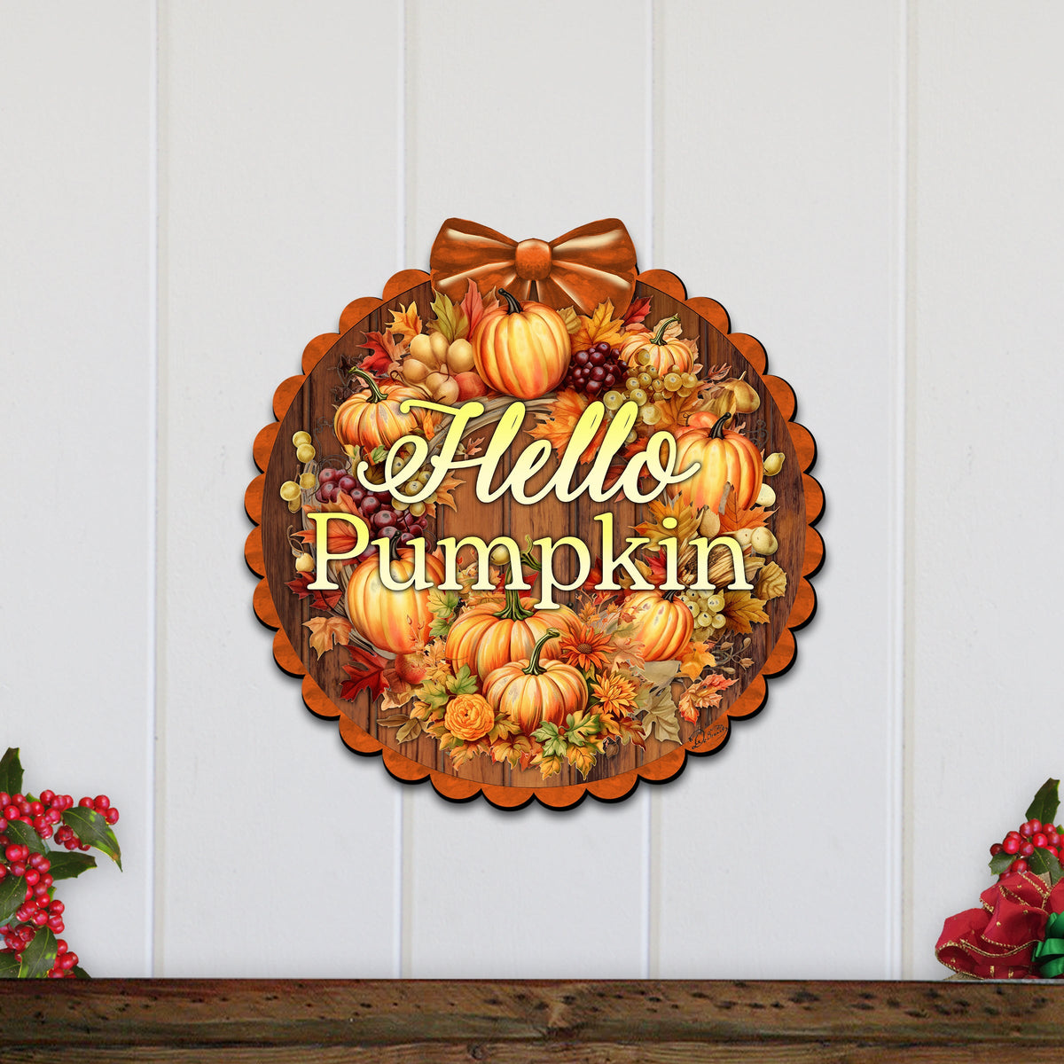 G. DeBrekht Hello Pumpkin Welcome Sign