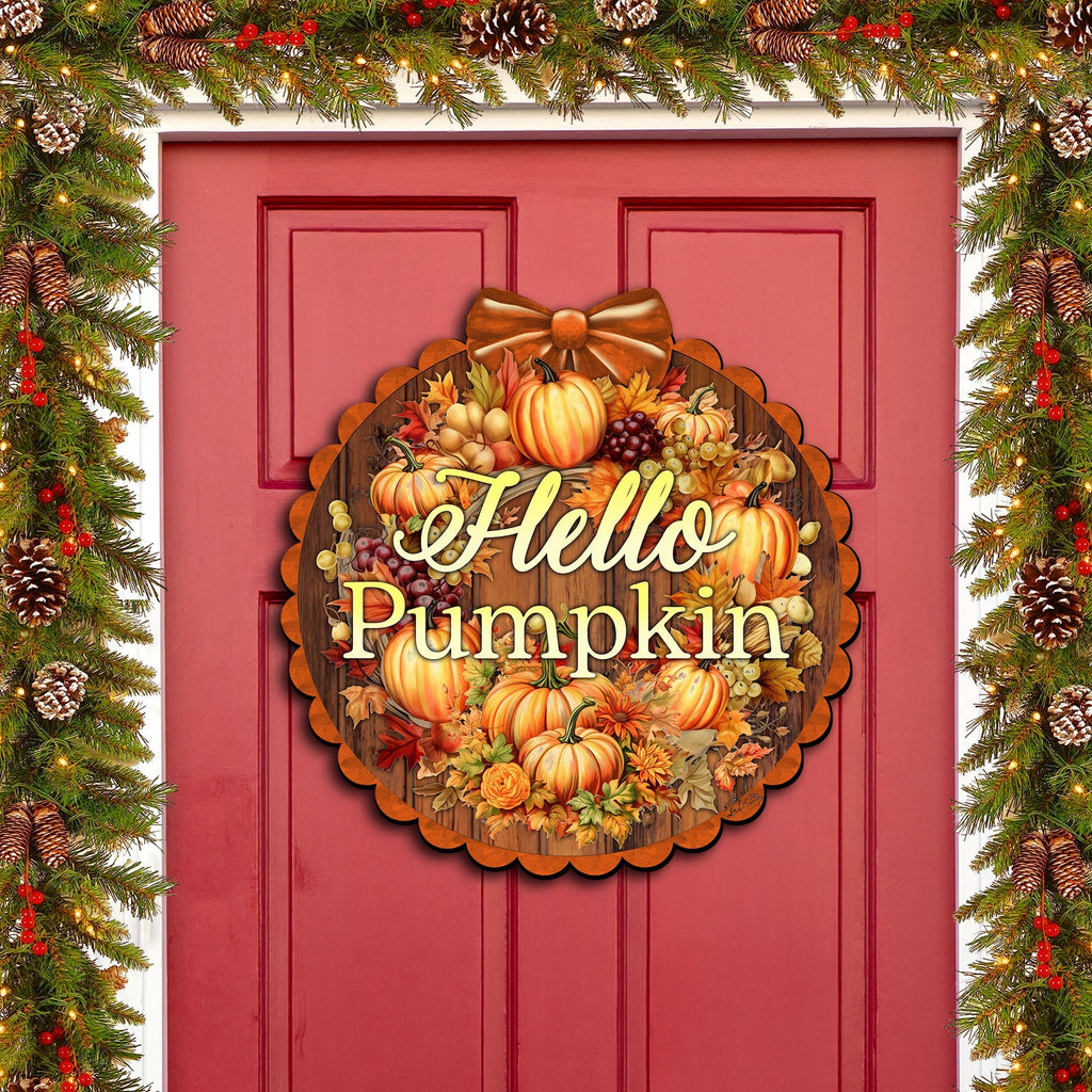 G. DeBrekht Hello Pumpkin Welcome Sign