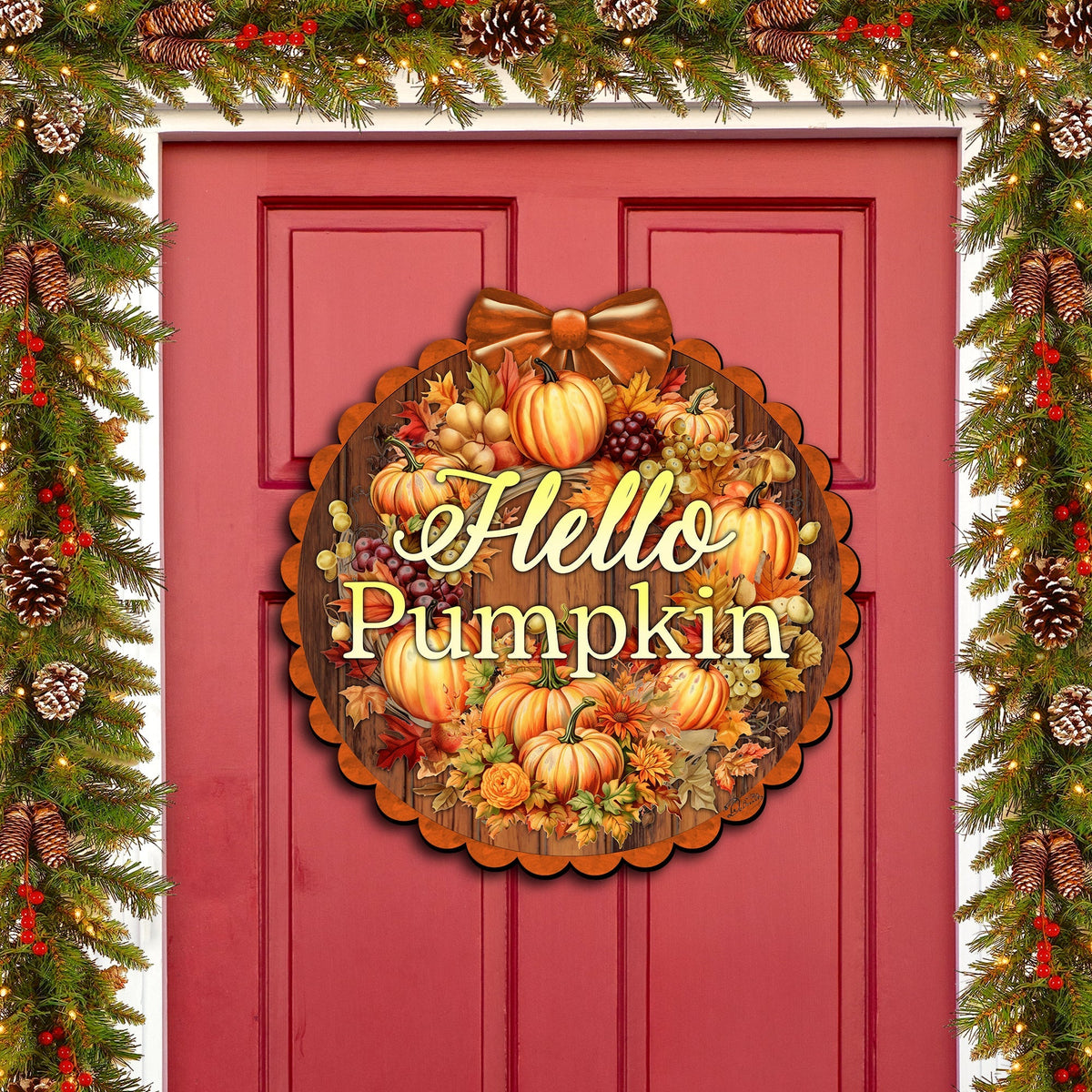 G. DeBrekht Hello Pumpkin Welcome Sign
