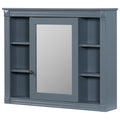 Bathroom Wall Cabinet with Mirror & Towel Rod