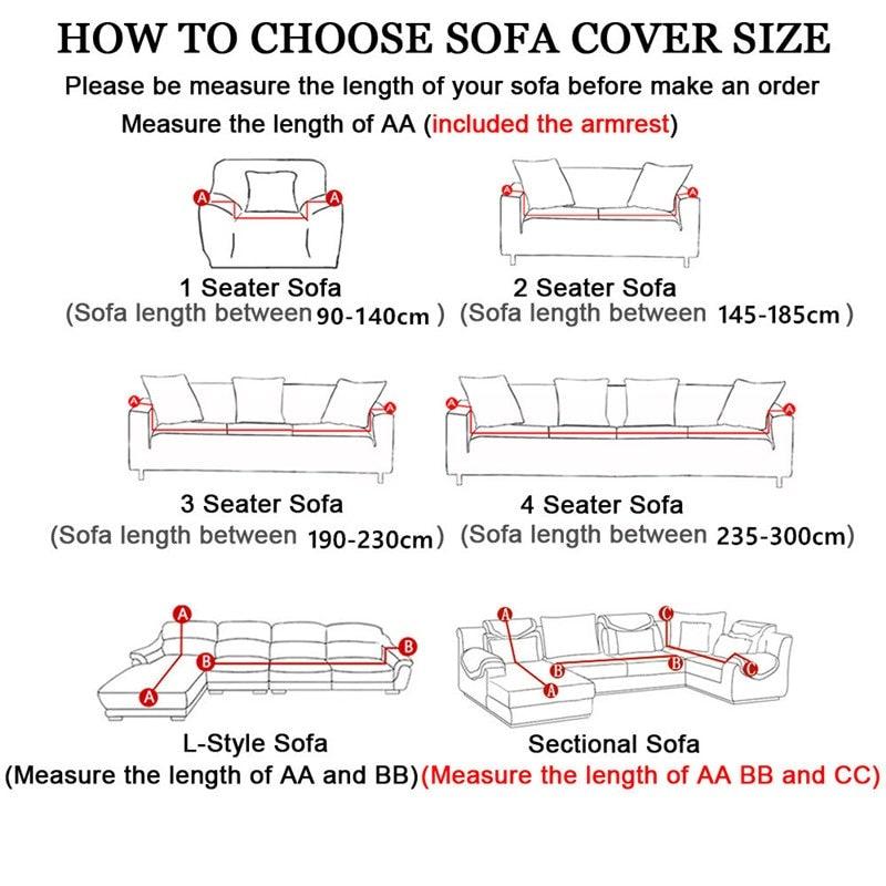 Elastic Sofa Covers for Living Room 3/4 Seater