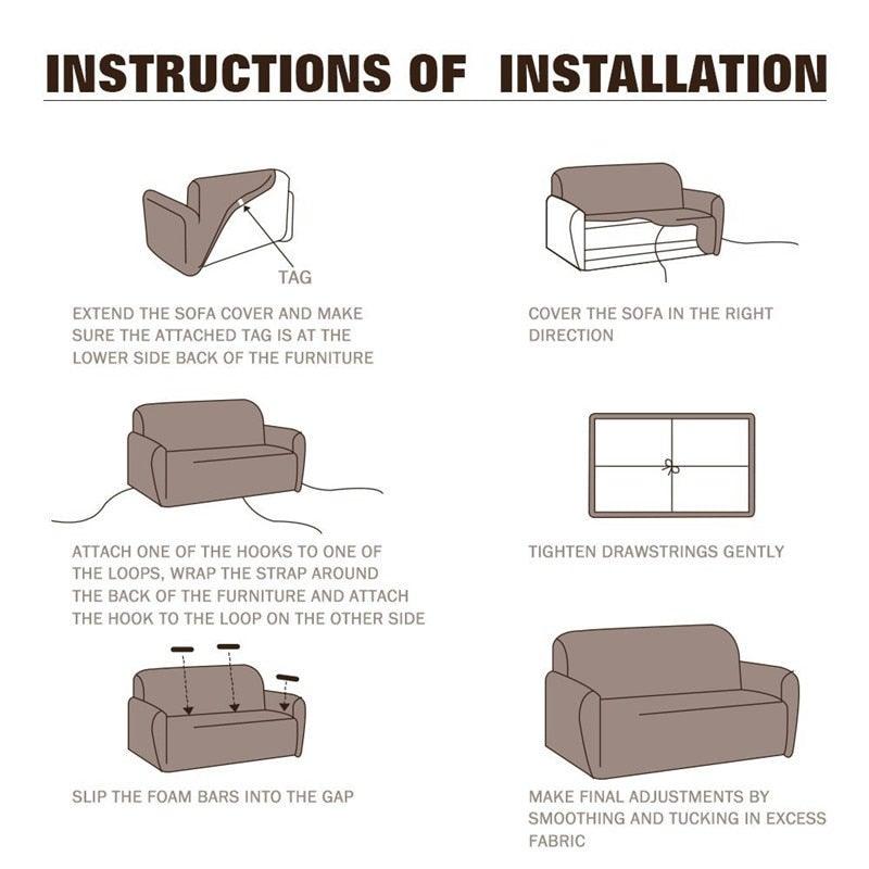 Elastic Sofa Covers for Living Room 3/4 Seater