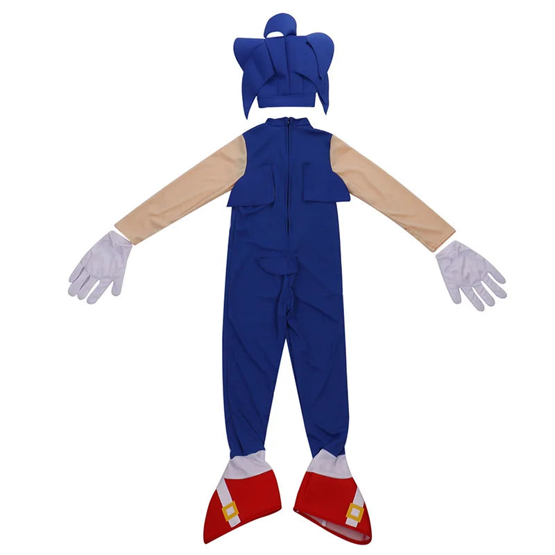 Kids' Sonic-Inspired Costume with Gloves