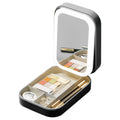 Portable Makeup Bag with Rechargeable LED Mirror