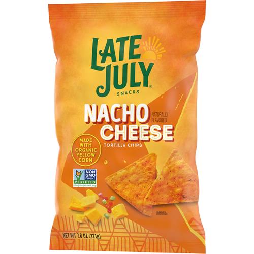 Late July Snacks Nacho Cheese Tortilla Chips 7.8 Oz