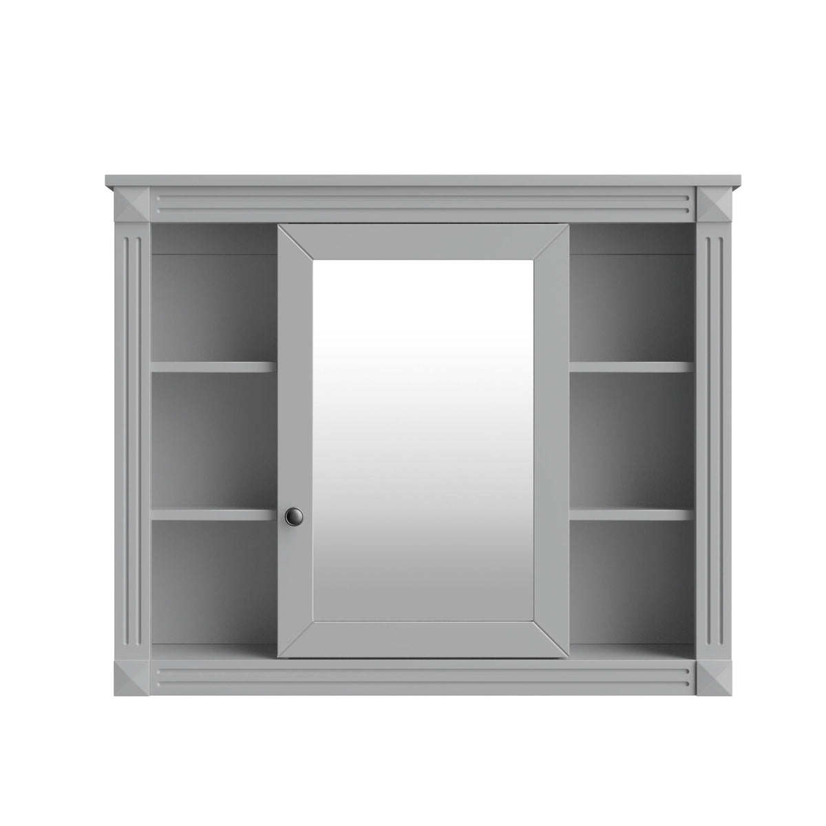 Bathroom Wall Cabinet with Mirror & Towel Rod