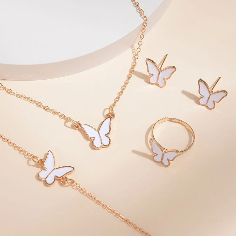 Butterfly Necklace & Earrings Set