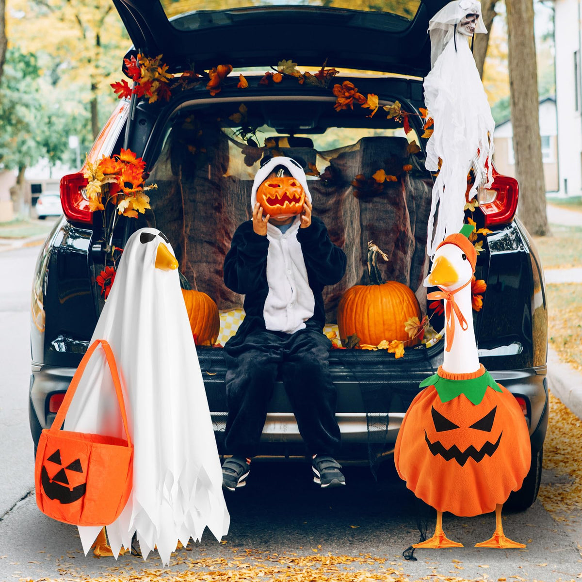 Halloween Costume for 23-in Porch Goose Statues