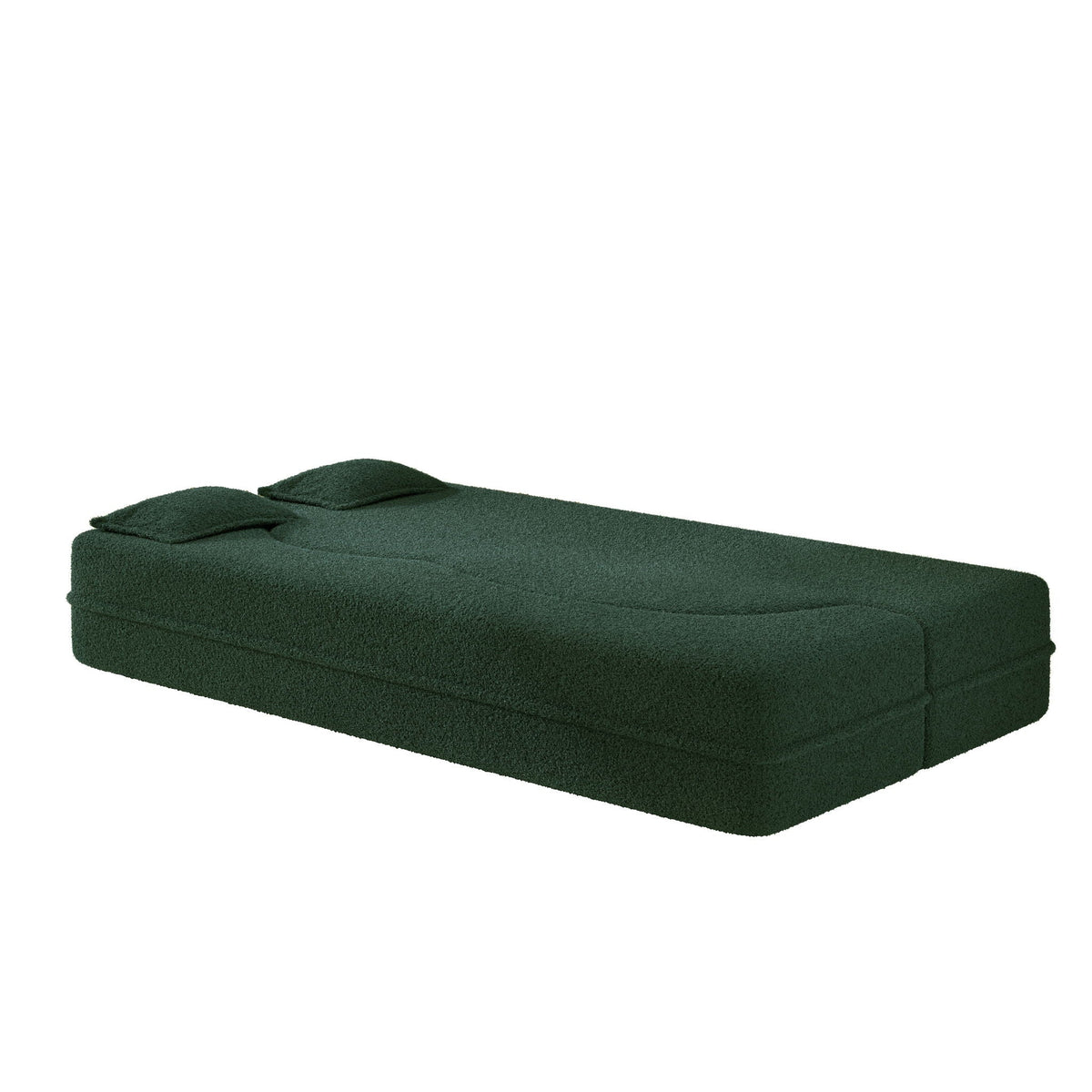 Modern Floor Sleeper Sofa Bed with 2 Pillows - Convertible Twin Size Folding Futon