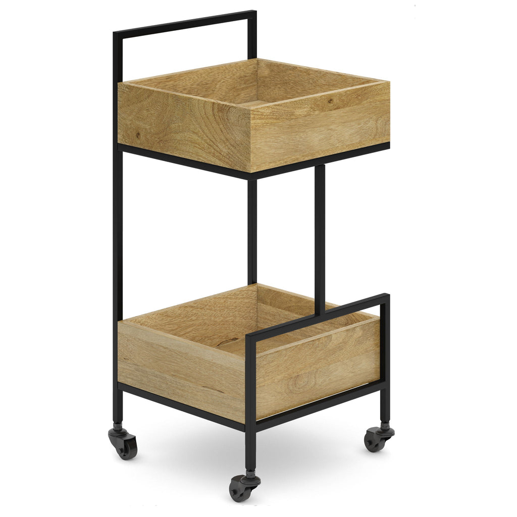 Natural Bar Cart with Mango Wood