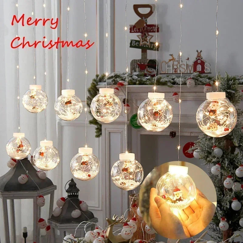 Christmas Wishing Ball String Lights, 10 Balls