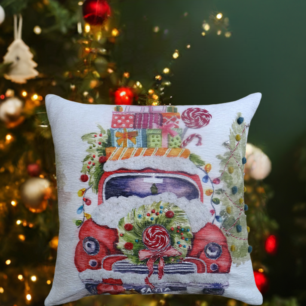 VIBHSA Christmas Gift Car Throw Pillow, 20 × 20 in