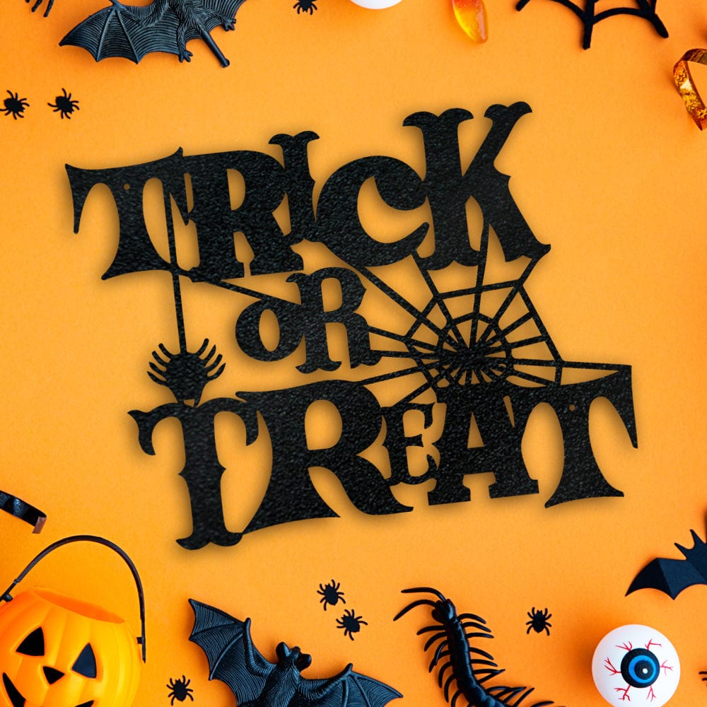 Trick or Treat Powder-Coated Metal Sign