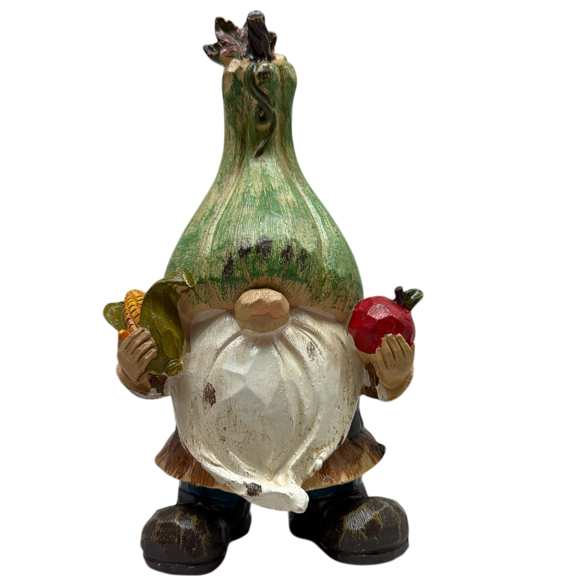 Harvest Gnome with Apple & Corn