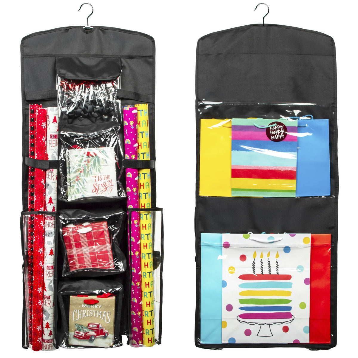 Hanging Gift Wrap Storage Organizer