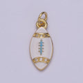 Mini Gold Football Charm Sports Ball Super Ball Party Jewelry Necklace Earring Bracelet Making N-925 - N-928