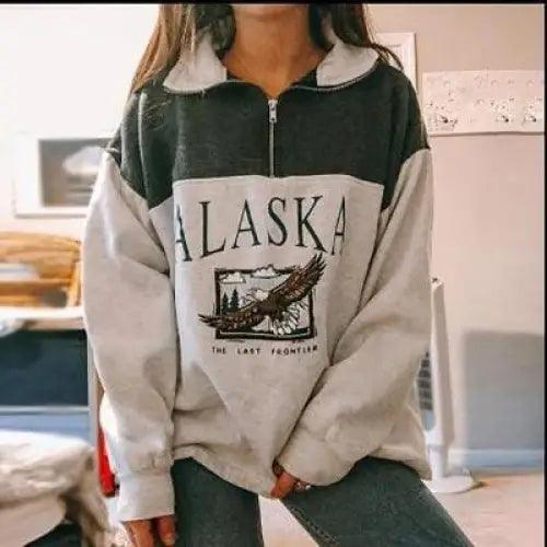 Vintage fleece streetwear sweatshirt front view
