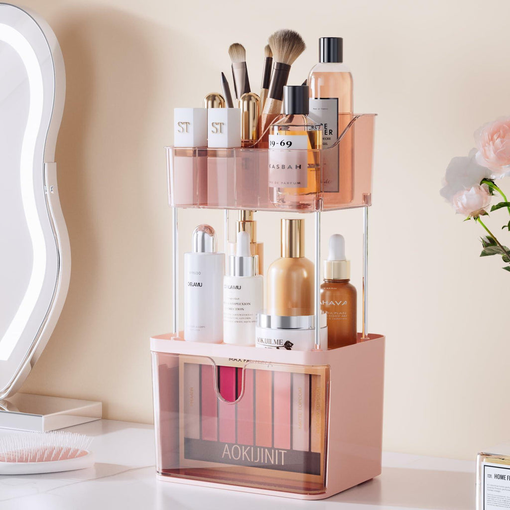 Delamu 3-Tier Makeup Organizer with Drawers