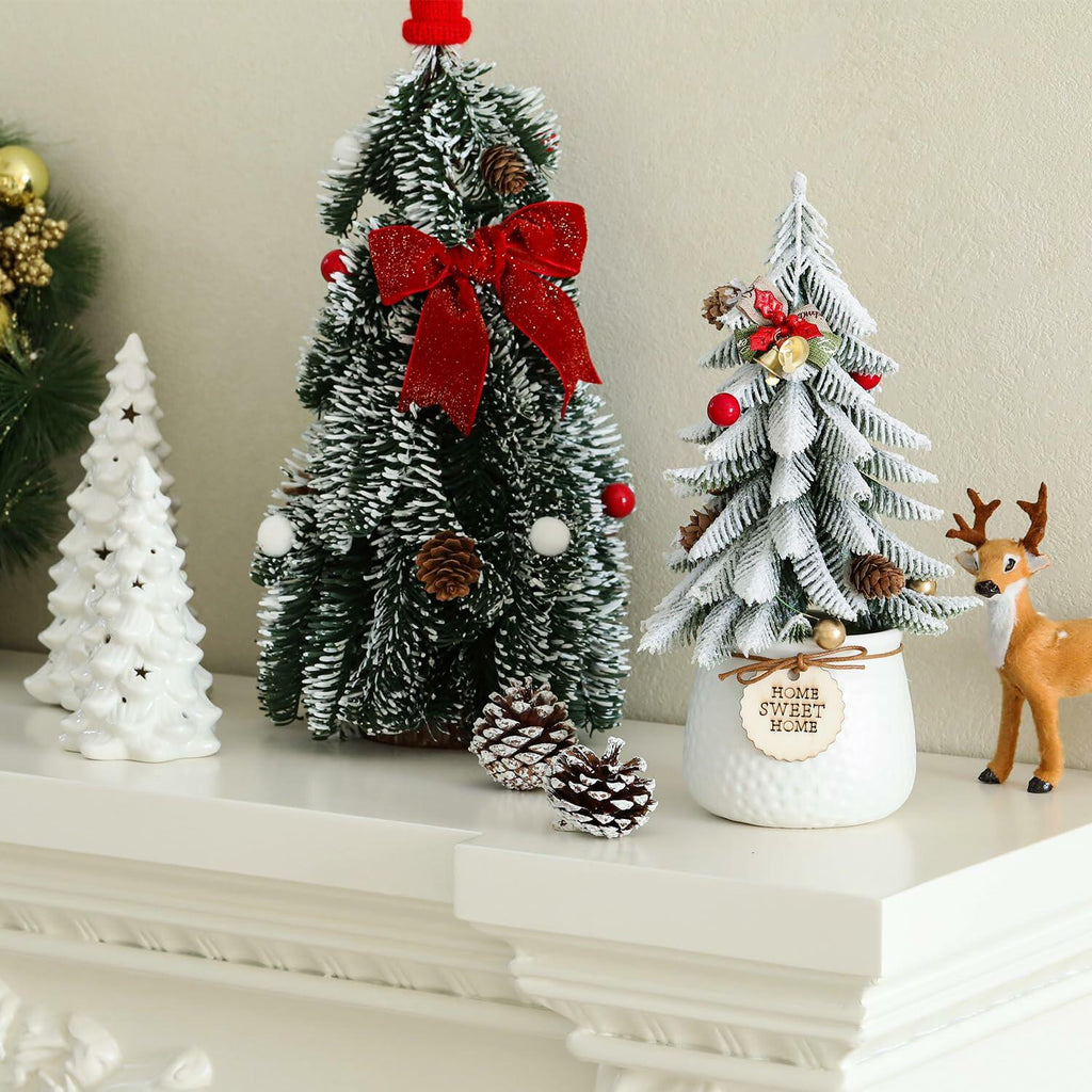 HOMCDALY LED Tabletop Christmas Tree, 16 in