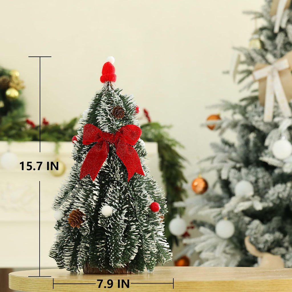 HOMCDALY LED Tabletop Christmas Tree, 16 in