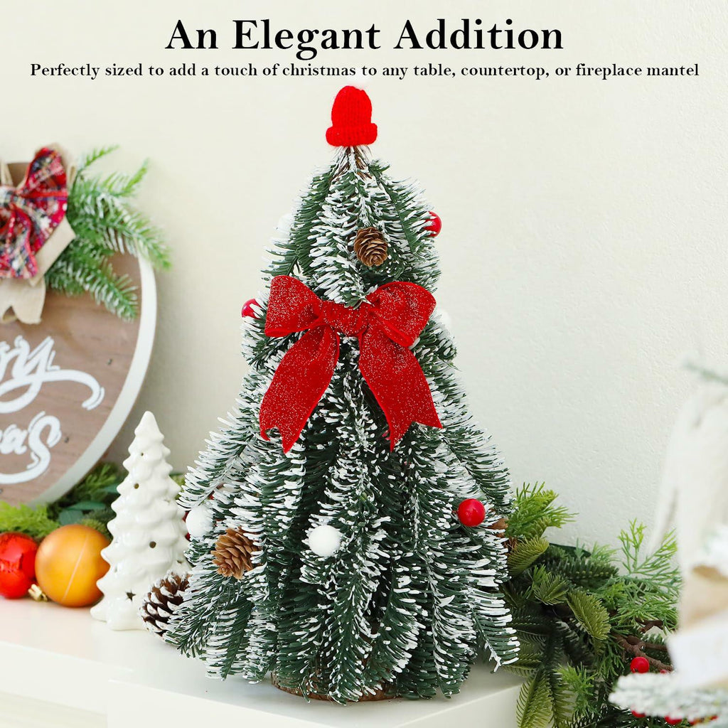 HOMCDALY LED Tabletop Christmas Tree, 16 in