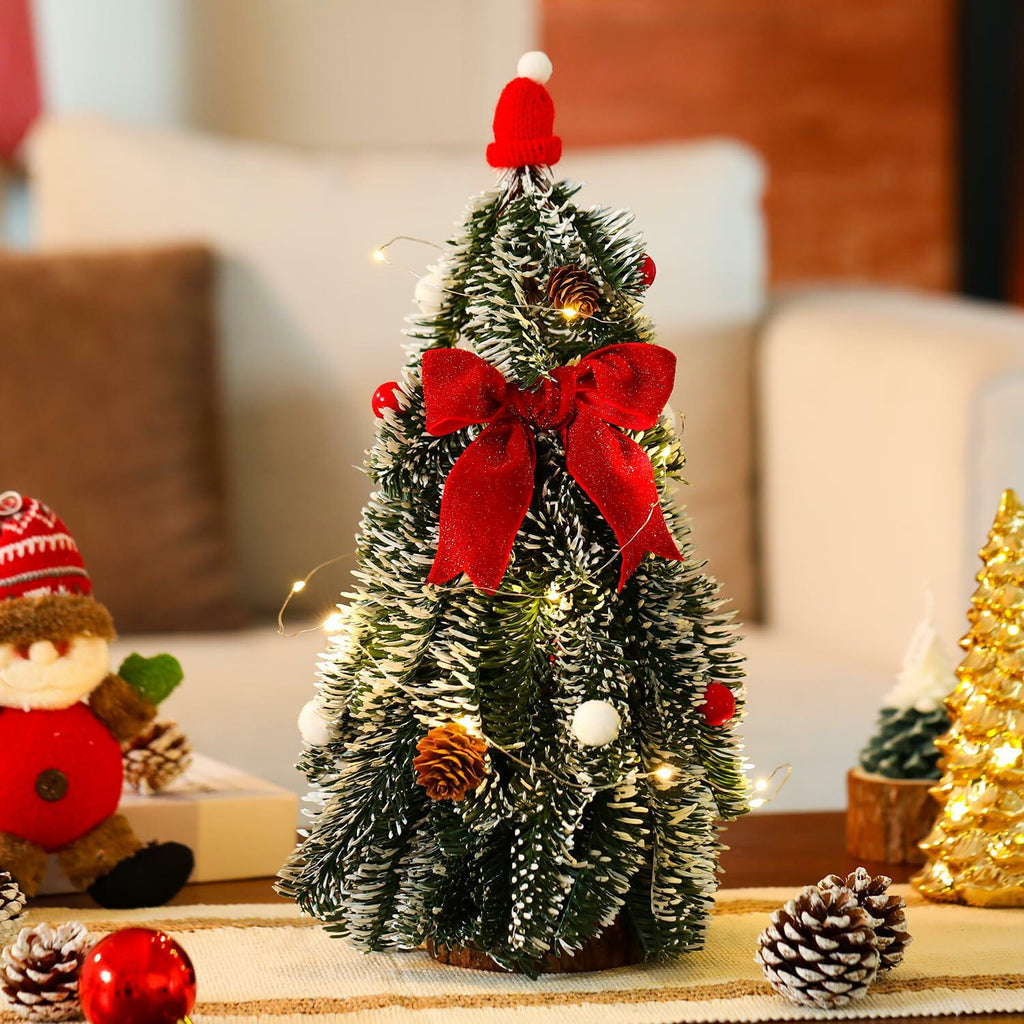 HOMCDALY LED Tabletop Christmas Tree, 16 in