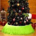 FUNNYMOOM Green Faux-Fur Tree Collar, 24 in