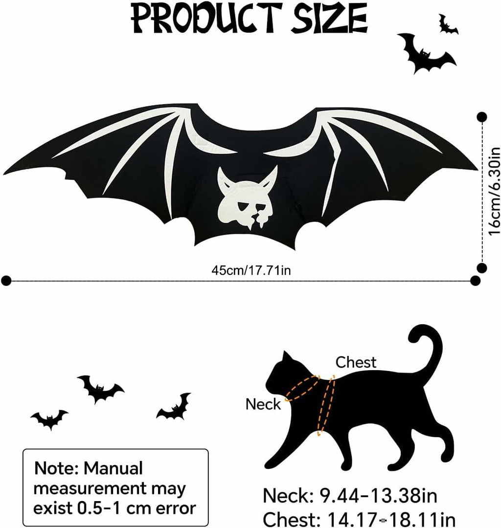 VELTHORIX Cat Bat Wings, Small