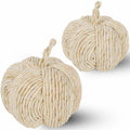 WINEMANA White Woven Pumpkin Decor, Set of 2