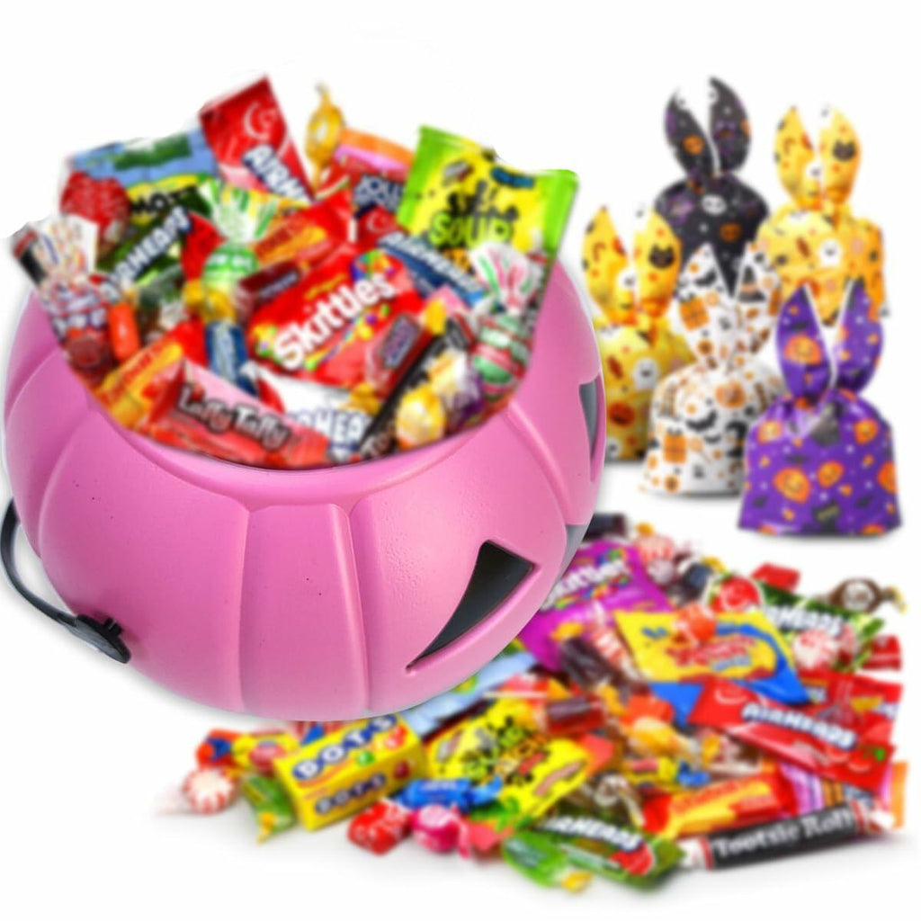 Pink Pumpkin Candy Bucket, 7 in