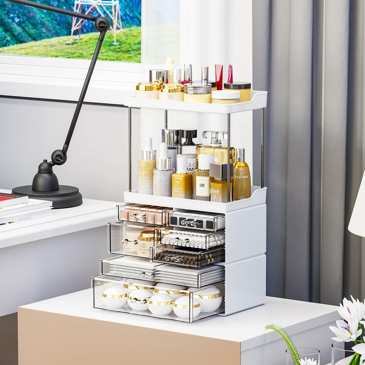 Yieach Acrylic Makeup Organizer Large Skincare