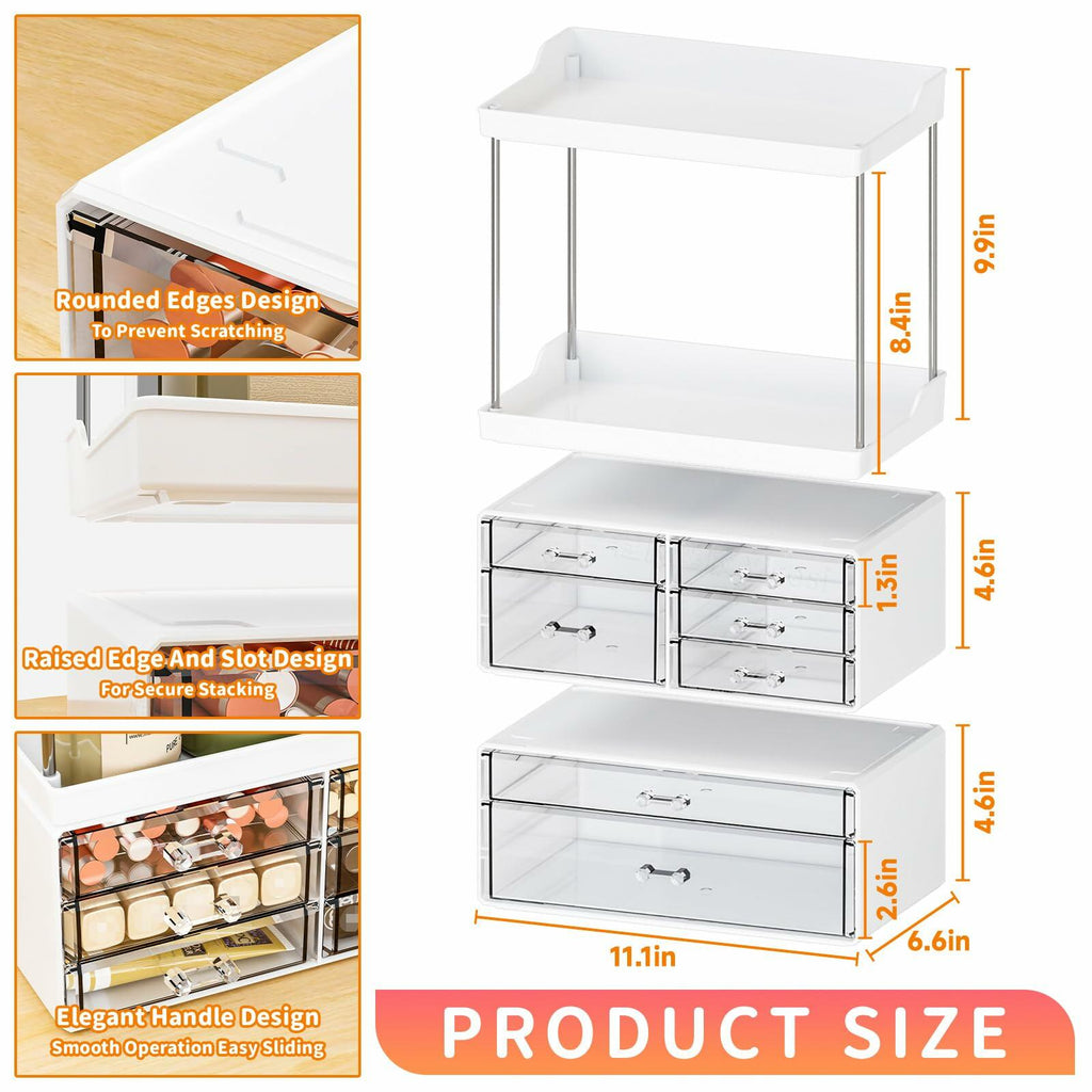Yieach Acrylic Makeup Organizer Large Skincare