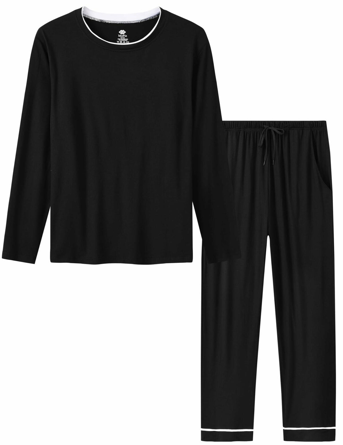 MoFiz Mens Long Sleeve Pajama Set 2 Piece