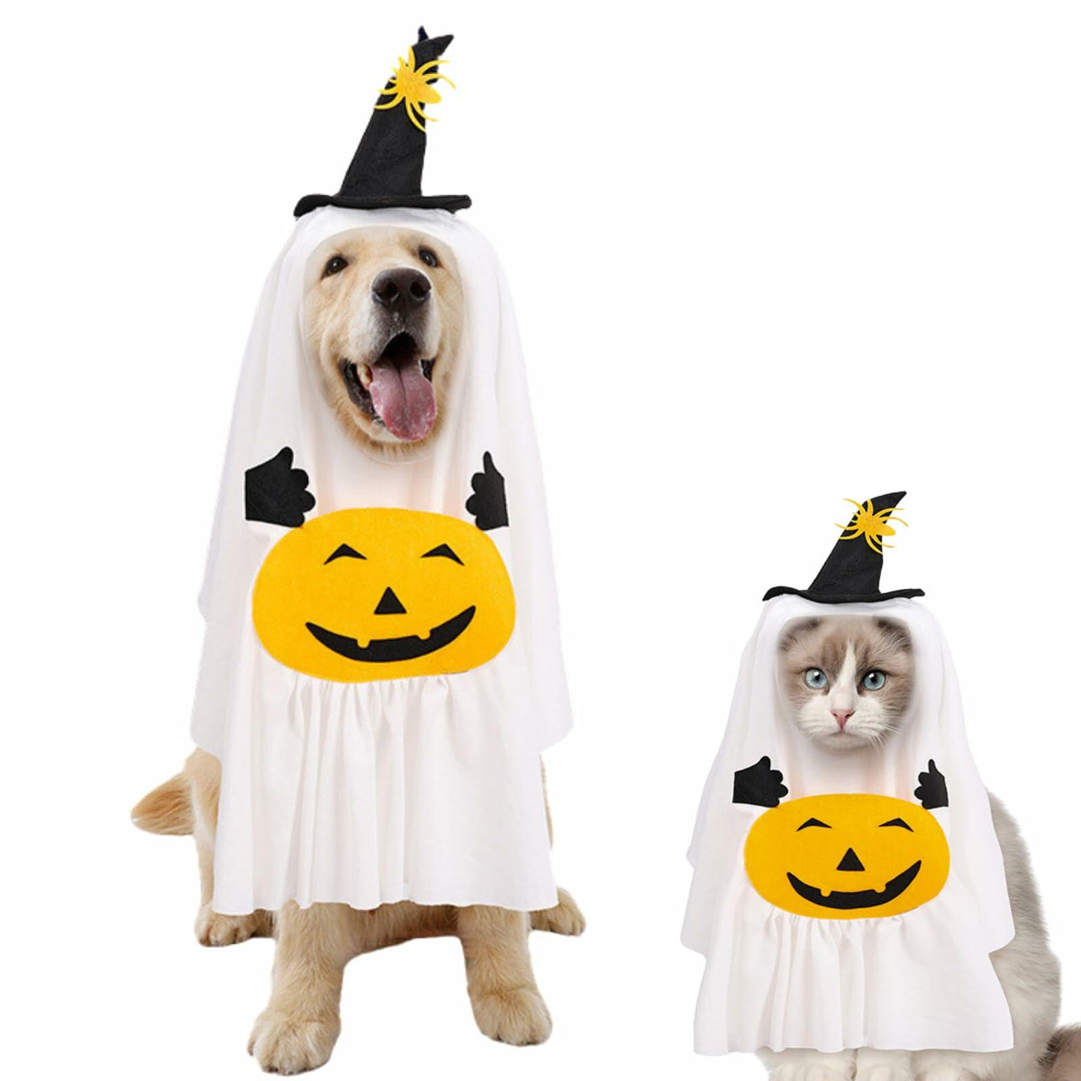 Pumpkin Ghost Pet Costume, Medium