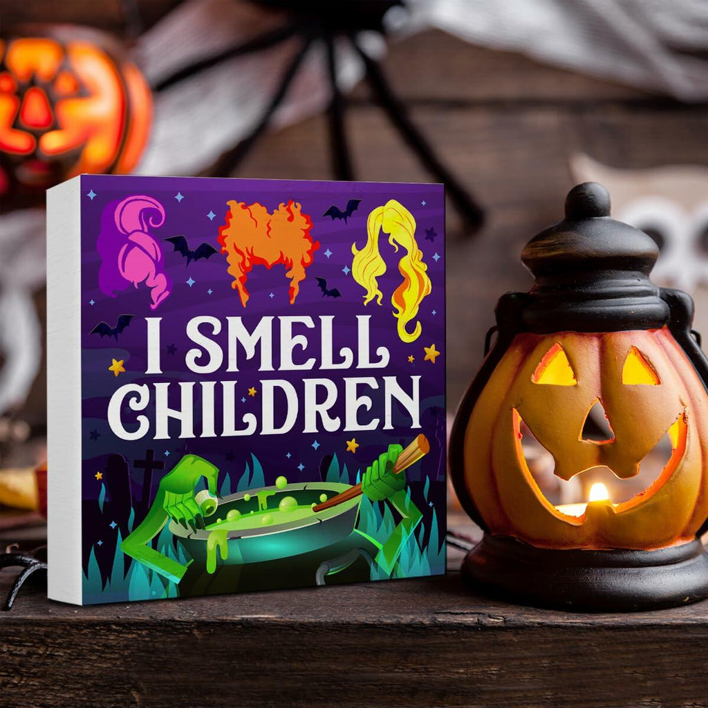 HIJIE I Smell Children Wooden Sign, 5 × 5 in