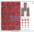 Red Resin Flatback Rhinestones – 11,000-Piece Craft Kit
