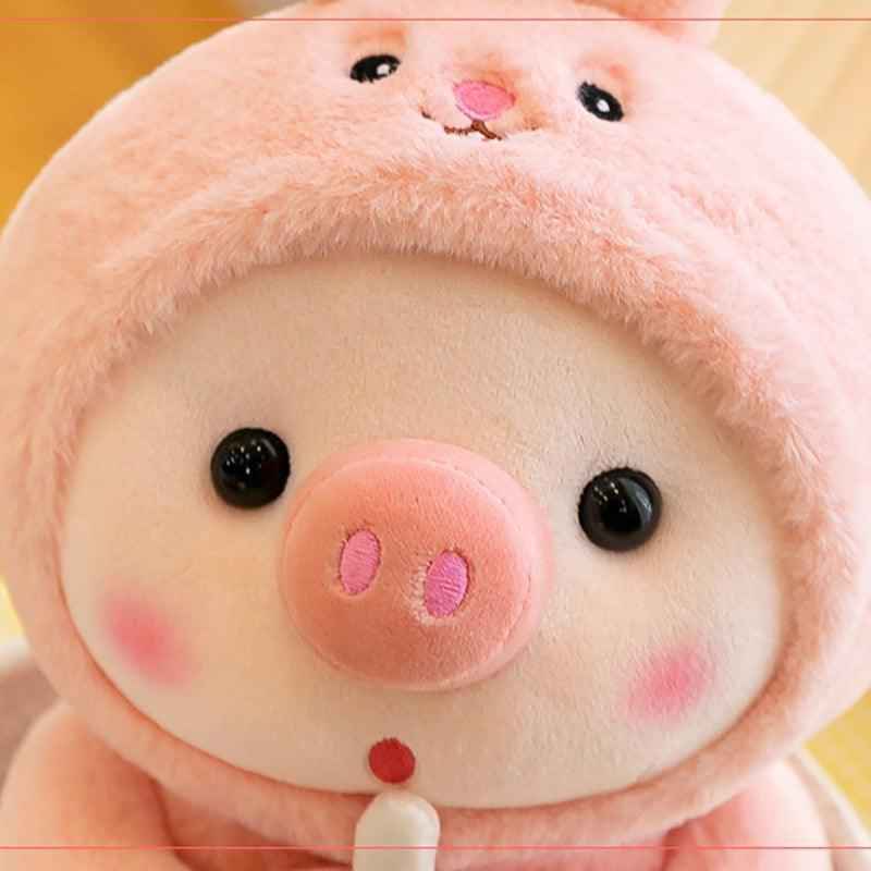 Pig Boba Plush Toy Cute Bubble