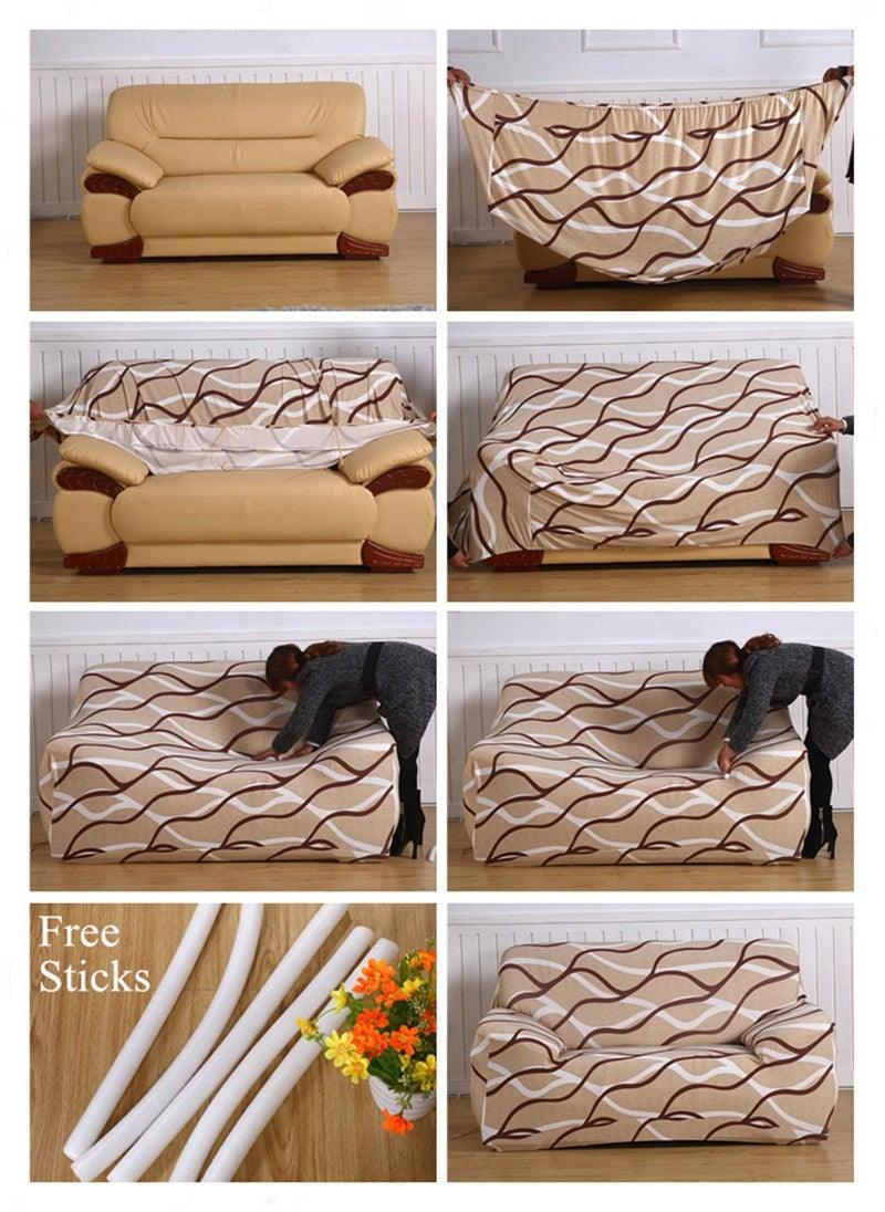 Elastic Sofa Covers for Living Room 3/4 Seater