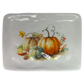 Painted Pumpkin Ceramic Serving Platter