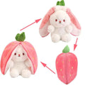 Reversible Strawberry Bunny Plush Toy Soft