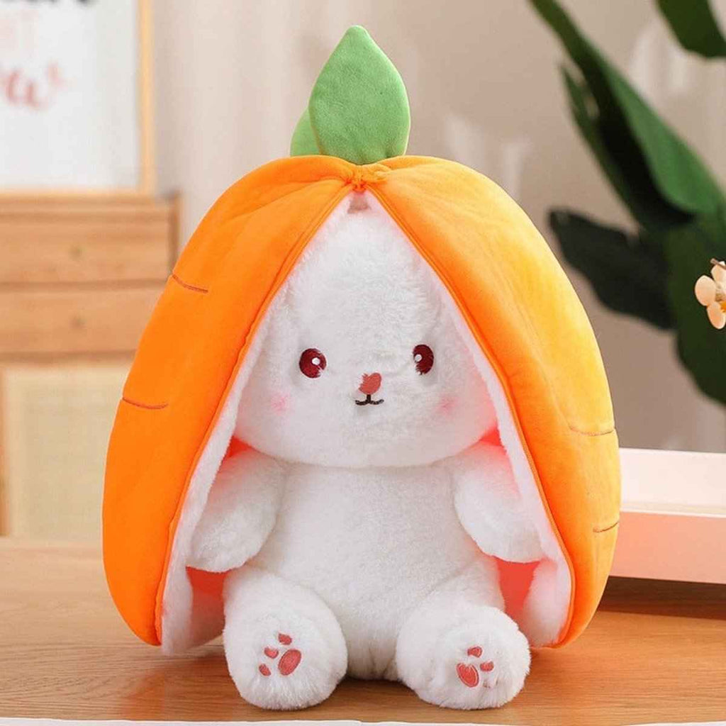 Reversible Strawberry Bunny Plush Toy Soft
