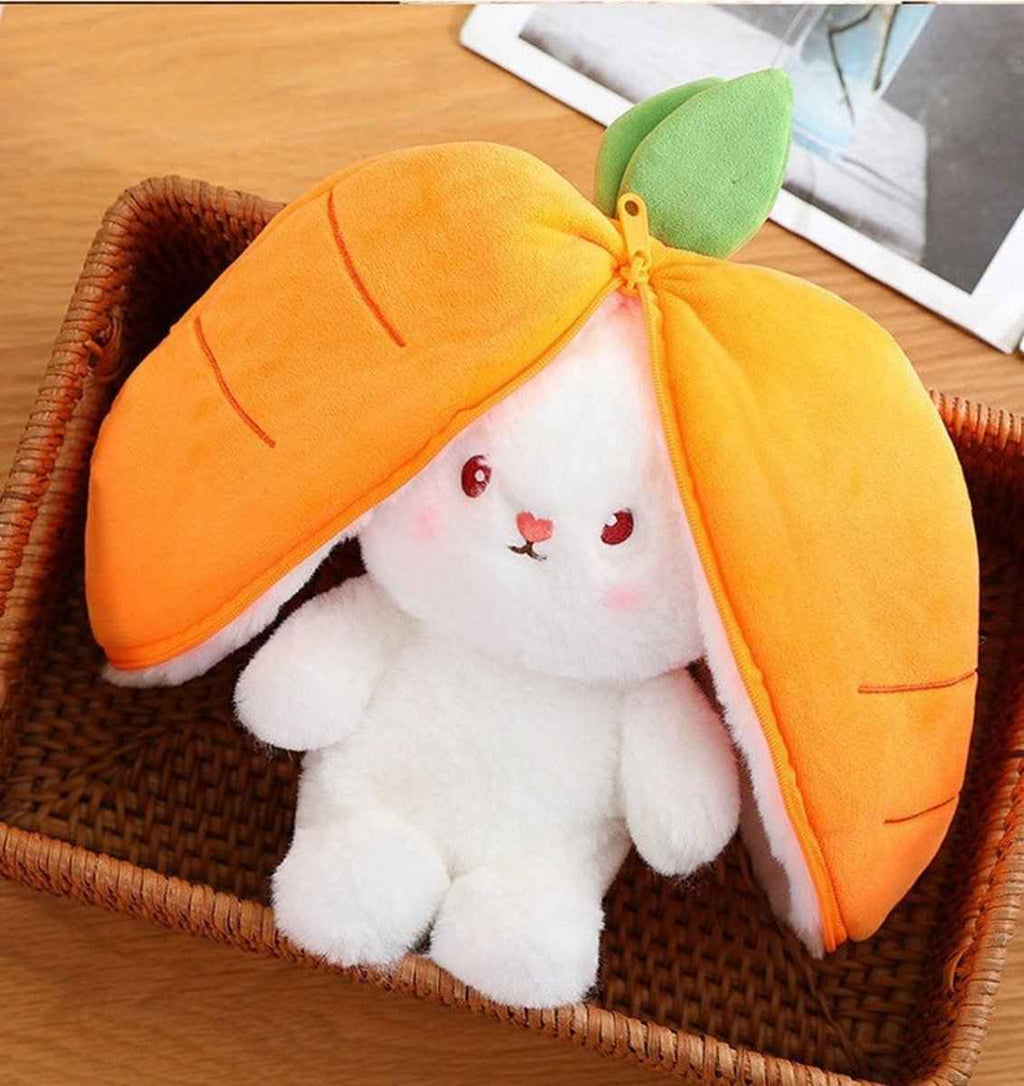 Reversible Strawberry Bunny Plush Toy Soft