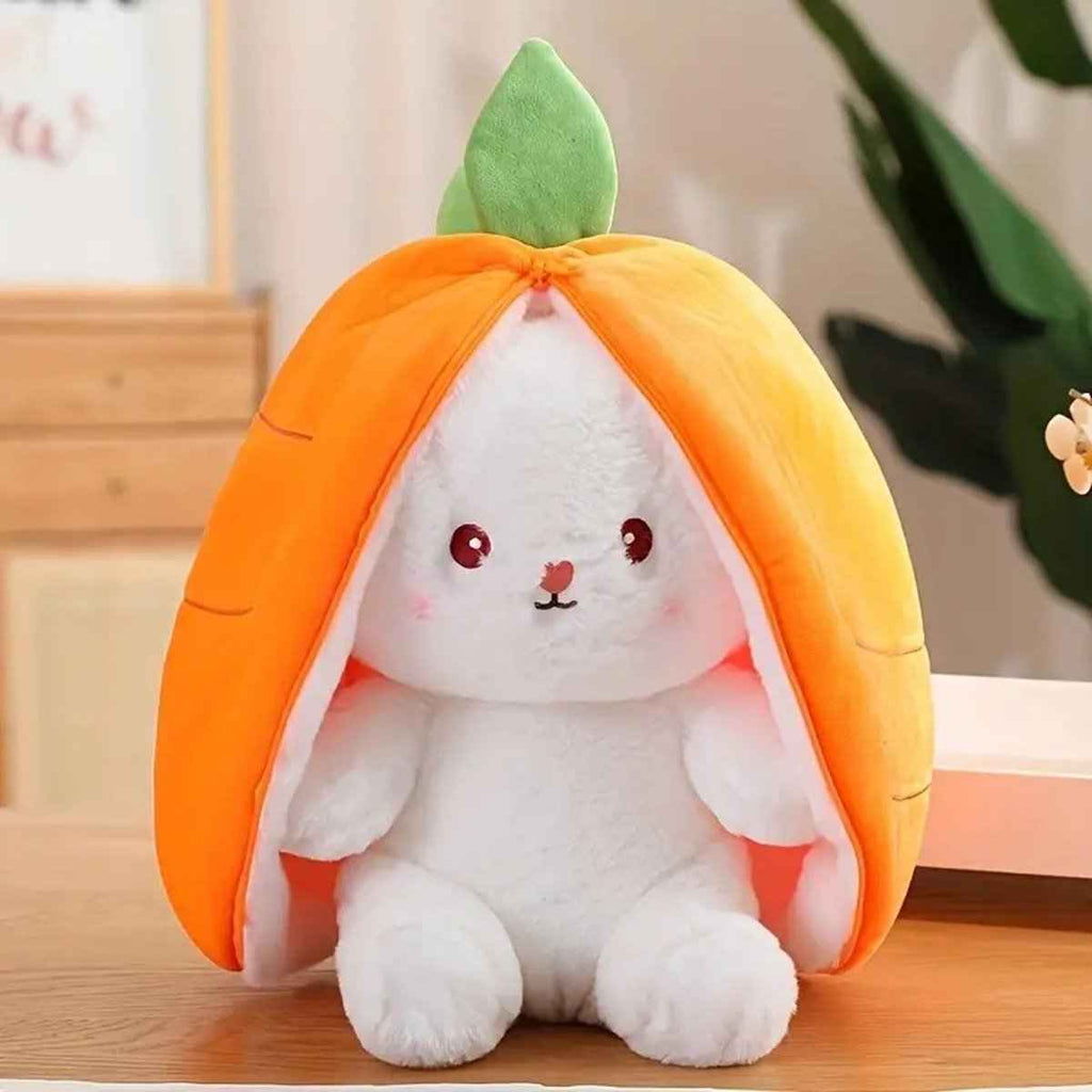 Reversible Strawberry Bunny Plush Toy Soft