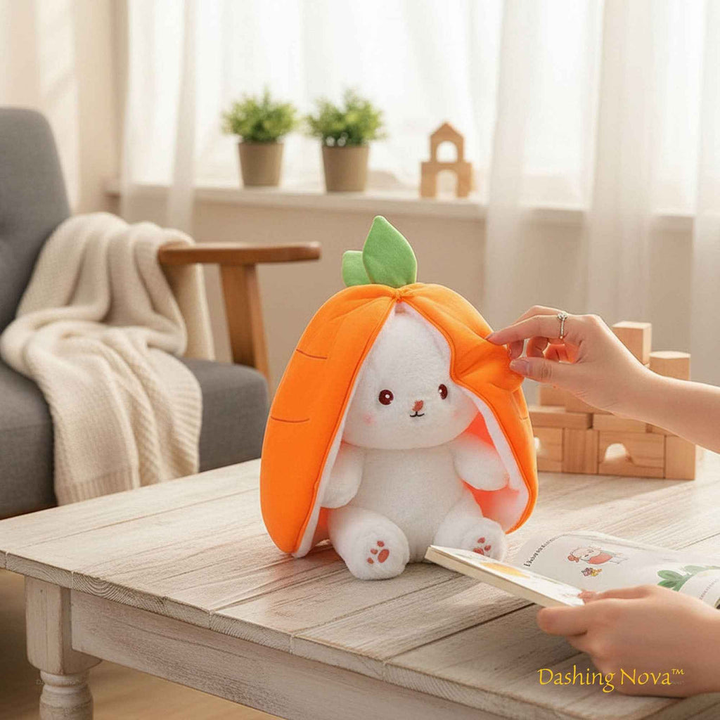 Reversible Strawberry Bunny Plush Toy Soft
