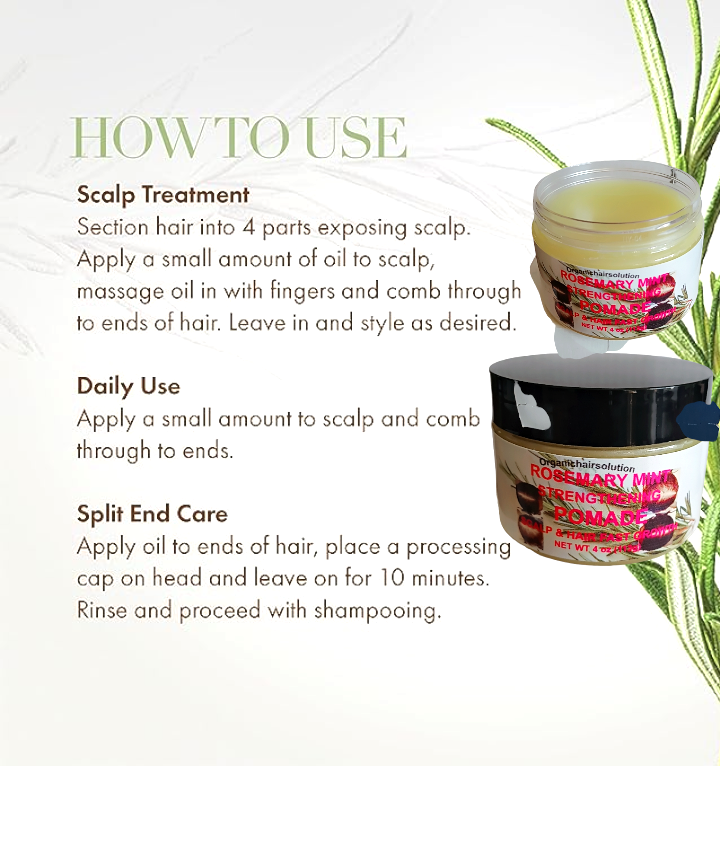 Organics Rosemary Mint Eucalyptus Hair Pomade