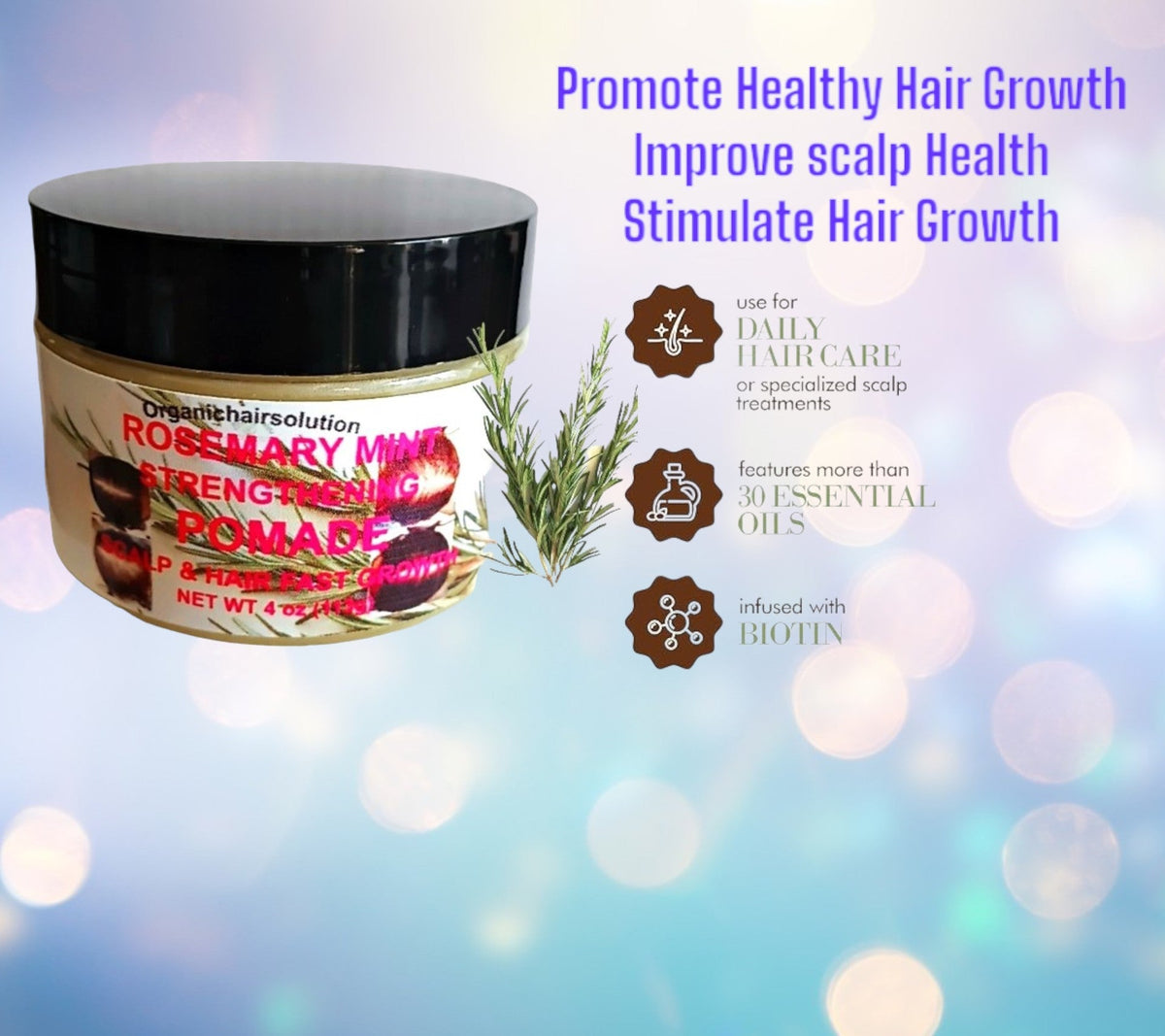 Organics Rosemary Mint Eucalyptus Hair Pomade